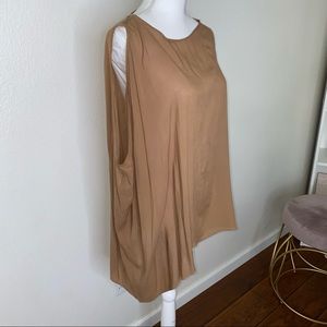 Helmut Lang Asymmetrical Deep Brown Tunic